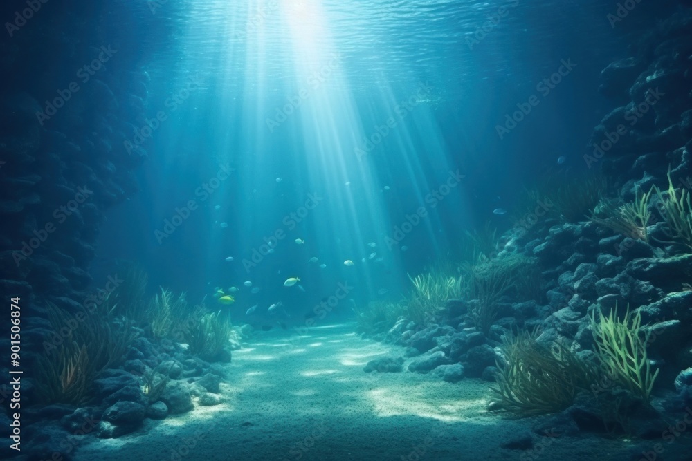 Fototapeta premium Underwater outdoors nature sea.