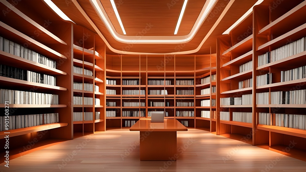Interior design of Library Interior design of Library