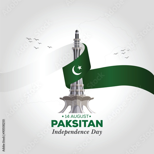 14th August Pakistan Independence Day, Independence Day of Pakistan, Pakistan, Flag, Patriotic, 14th August, Abstract, Social Media, Banner, Background, Birds,