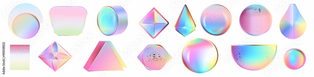 Foil hologram sticker with gradient effect, perfect for labels, badges, or sale stamps. Isolated flat modern illustration. Foil hologram sticker with gradient effect, perfect for labels, badges, or sale stamps. Isolated flat modern illustration.