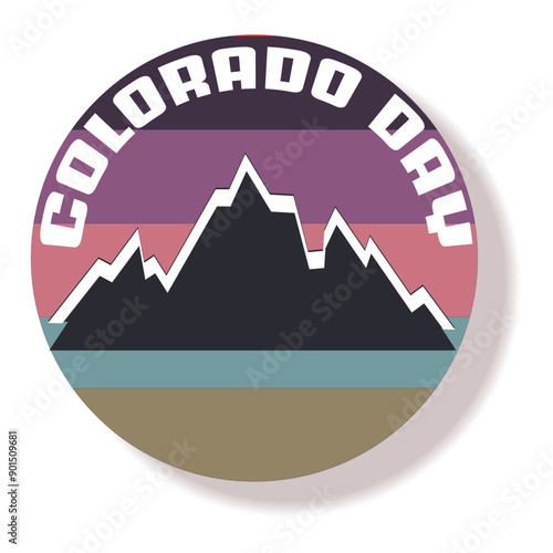 Colorado Day Sign and Badge Vector Illustration