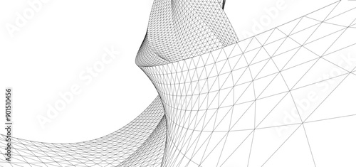 Architectural drawing. Geometric background