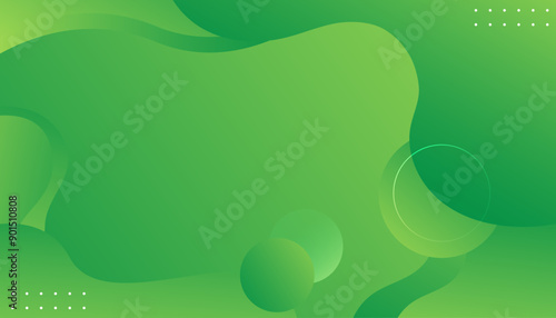 Abstract green background. Fluid shapes composition. Vector template minimalist poster, pop art flyer, print, web banner
