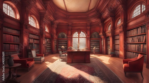 Interior design of Library