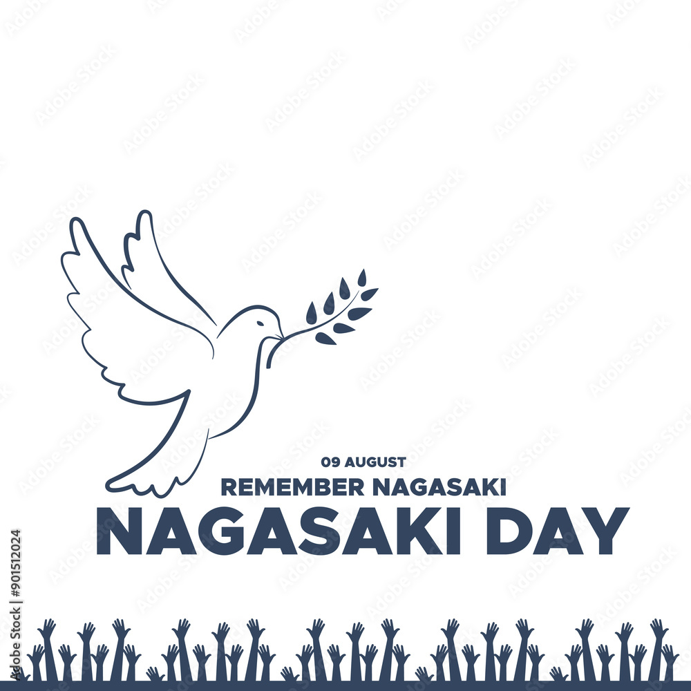 Nagasaki Day held on 09 August, Nagasaki Day editable stock illustration and social media template,Nagasaki day vector file, eps file. Nagasaki Day held on 09 August, Nagasaki Day editable stock illustration and social media template,Nagasaki day vector file, eps file.