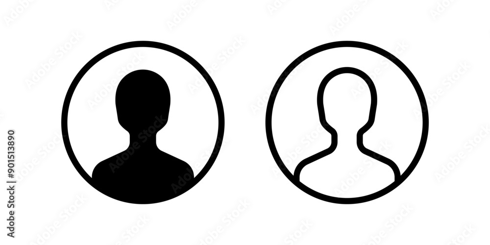 Profile icon set. Avatar, user profile, person sign. Flat illustration of vector icon on white background Profile icon set. Avatar, user profile, person sign. Flat illustration of vector icon on white background