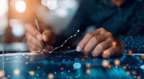 Businessperson Analyzing Growth Chart