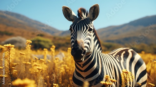 zebra in the wild