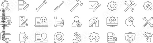 Repairing tools. Toolkit. Toolbox. Wrench and screwdriver icon. Work tools. Repairing, service tools. Vector illustration