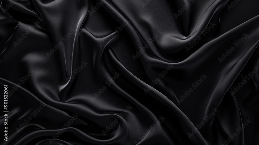 black satin fabric, Elegant solid black background black satin fabric, Elegant solid black background