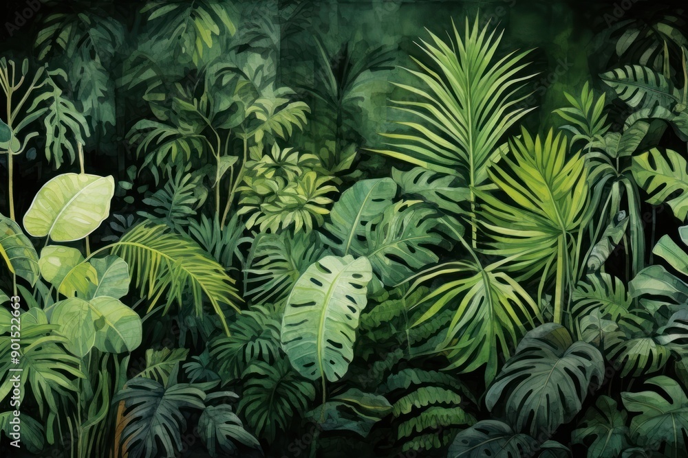 Fototapeta premium Exotic plants vegetation outdoors nature.