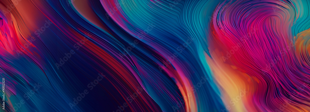 custom made wallpaper toronto digitalFuturistic and dynamic, these light wires form a colorful pattern symbolizing high-speed connectivity, created with Generative AI technology