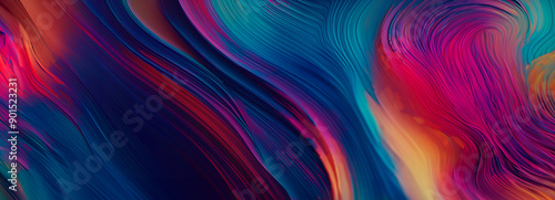 Wallpaper Mural Futuristic and dynamic, these light wires form a colorful pattern symbolizing high-speed connectivity, created with Generative AI technology Torontodigital.ca