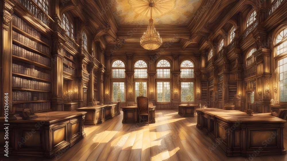 Interior design of Library Interior design of Library