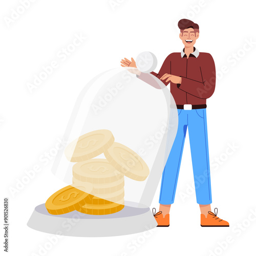 Fund collection illustration in flat style 

