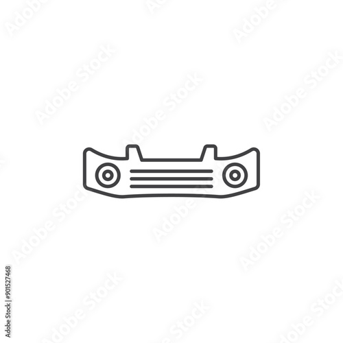 Car bumper icon isolated on white background