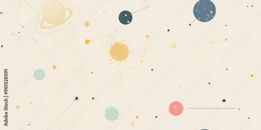 Whimsical Space Illustration Whimsical Space Illustration