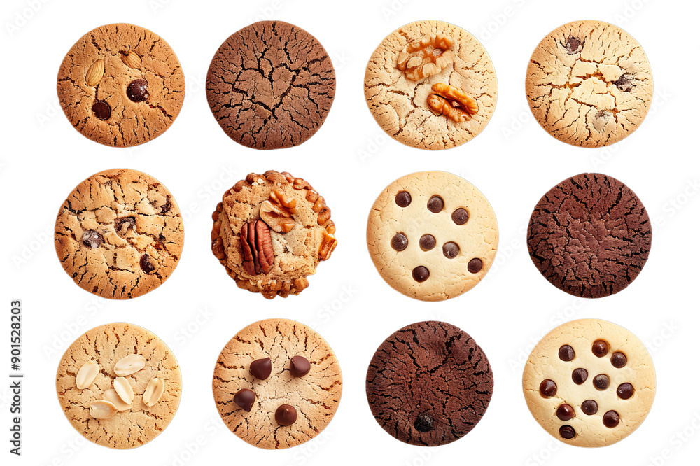 set of cupcakes on isolated white background set of cupcakes on isolated white background