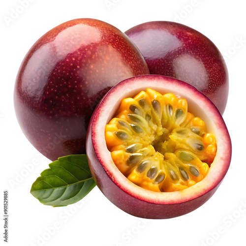 High-Quality Passion Fruit on Transparent Background PNG