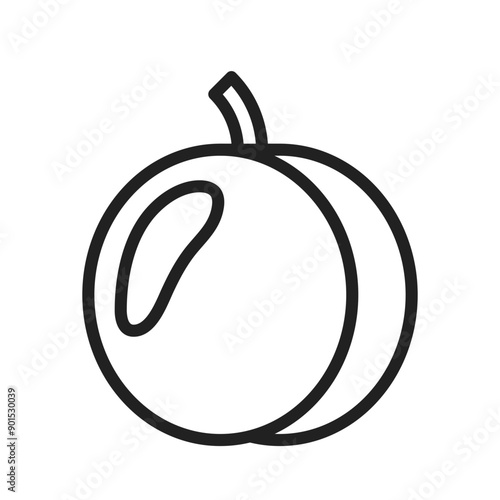 Peach  icon vector image. Suitable for mobile application web application and print media.