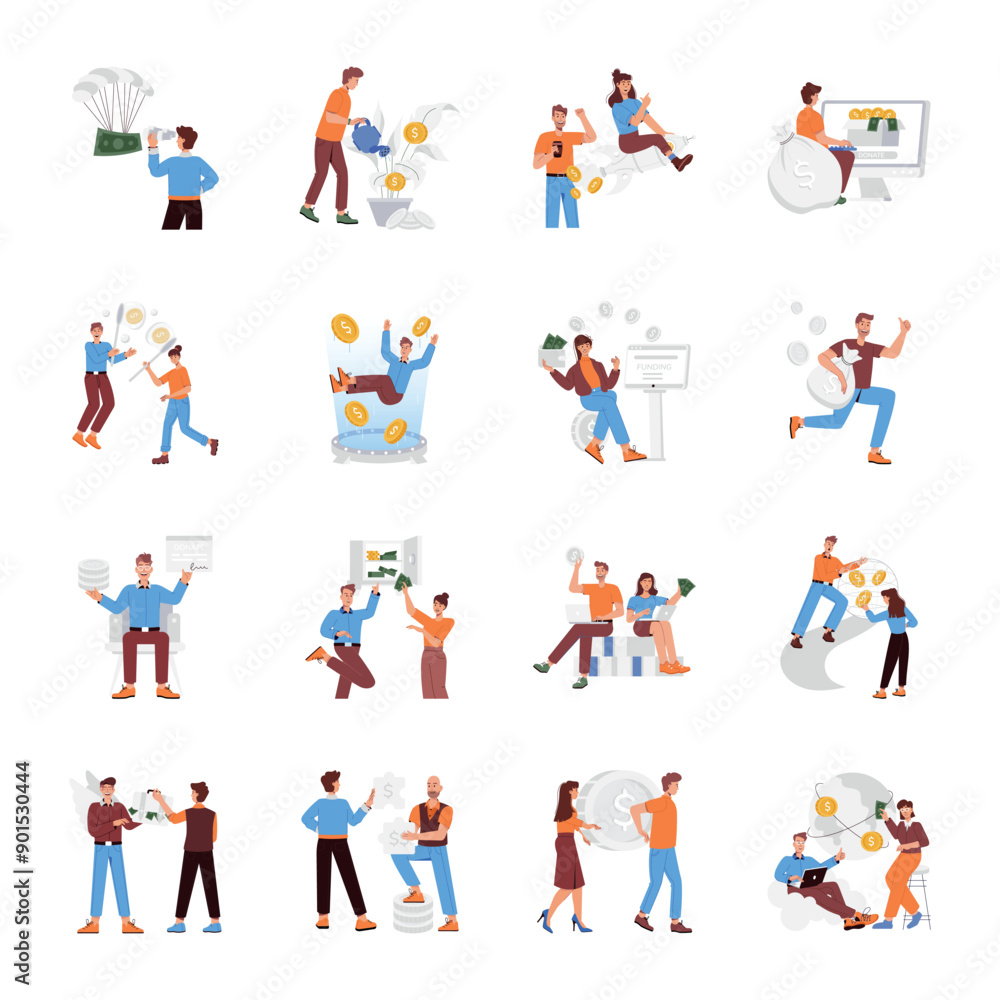Basic RGBHandy Bundle of Fundraising Flat Illustrations
Basic RGBHandy Bundle of Fundraising Flat Illustrations
