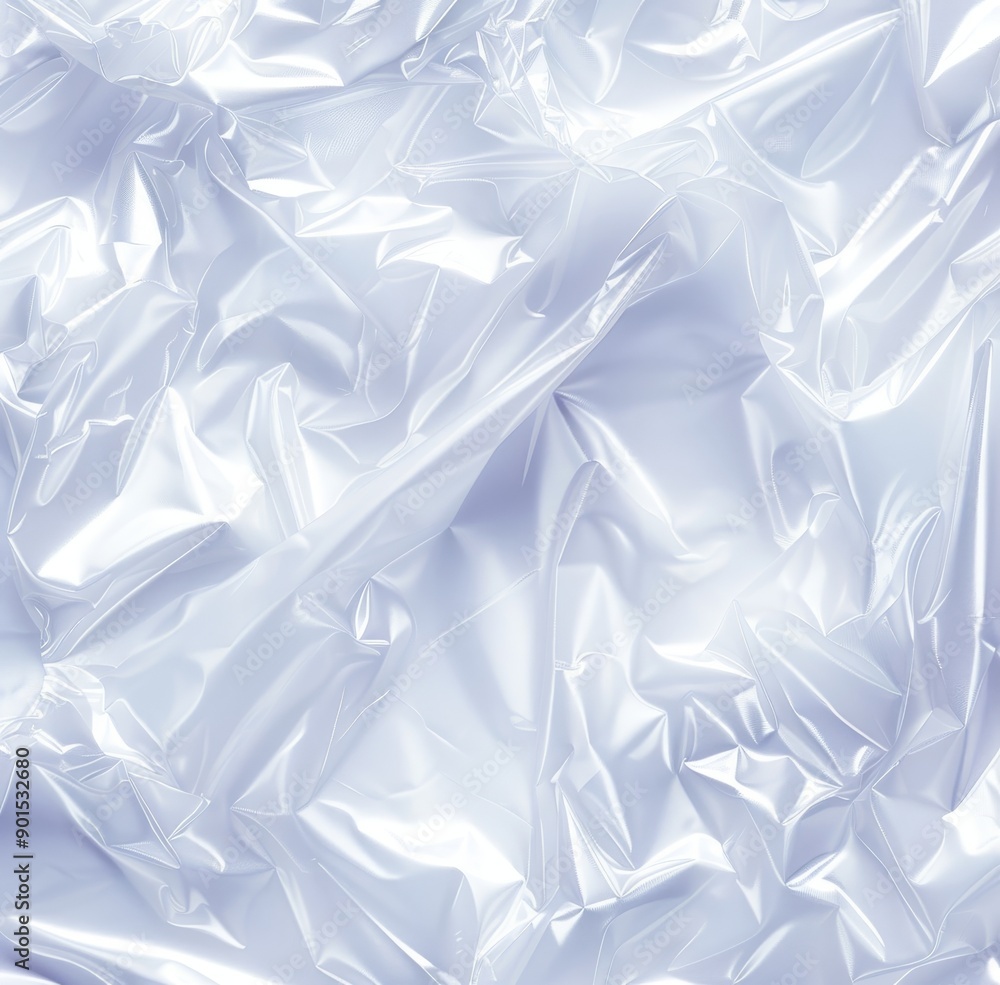 Obraz premium An overlay of plastic wrap textures. Polyethylene packaging for vinyl or a CD. An illustration of a crumpled plastic sleeve shrunk together with shreds.