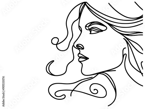 woman with long hair
