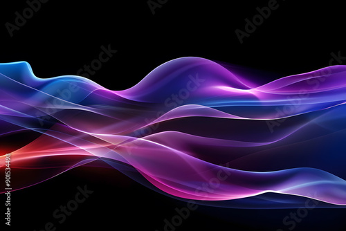 Wallpaper Mural Dynamic and visually appealing color gradients over black background produce a modern and sleek effect Torontodigital.ca