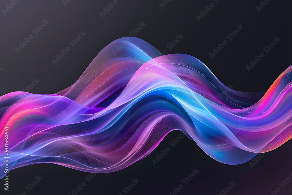 Flowing color gradients with vibrant hues on a black background create a striking modern aesthetic Flowing color gradients with vibrant hues on a black background create a striking modern aesthetic