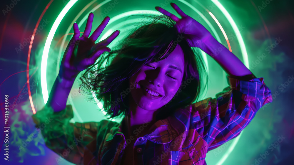 Fototapeta premium Happy Young Girl Smiling at Camera