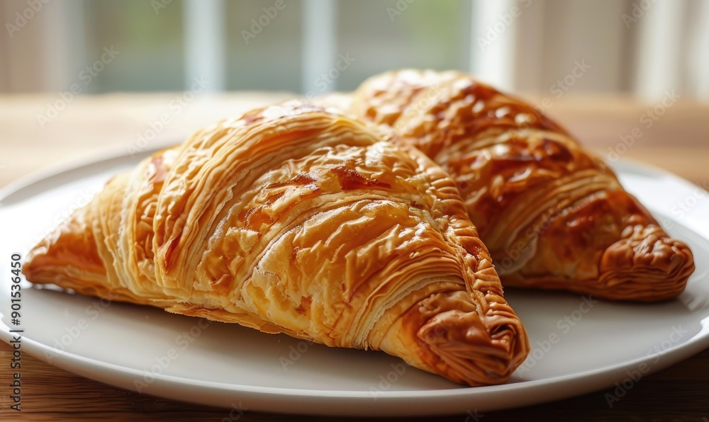 Apple turnovers with a golden on a white plate Apple turnovers with a golden on a white plate