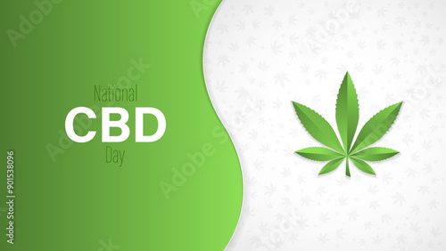 National CBD Day is observed every year in August, vector illustration.