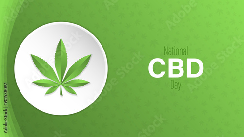National CBD Day is observed every year in August, vector illustration.