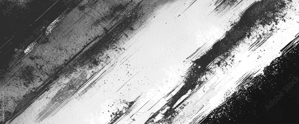 Vector abstract white and black texture and geometric strokes wall background