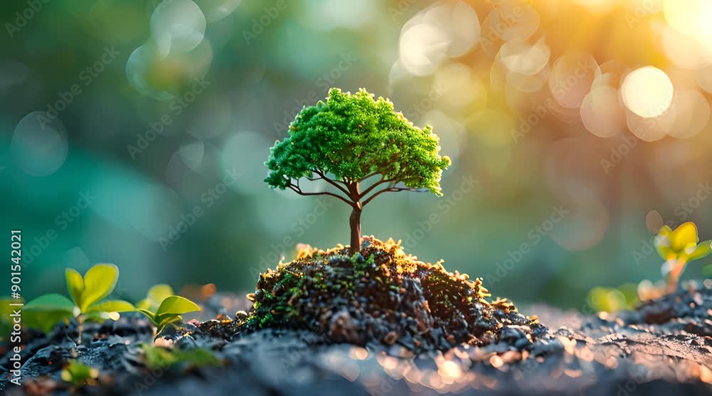 Small Tree Sprouting in the Forest Small Tree Sprouting in the Forest