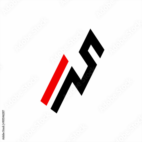 Abstract geometric ISP letter logo design.