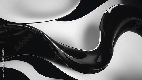 Minimal black and white 4k texture wallpaper with abstract fluid shapes. Concept Minimalism, Black and White, 4K Wallpaper, Abstract, Fluid Shapes