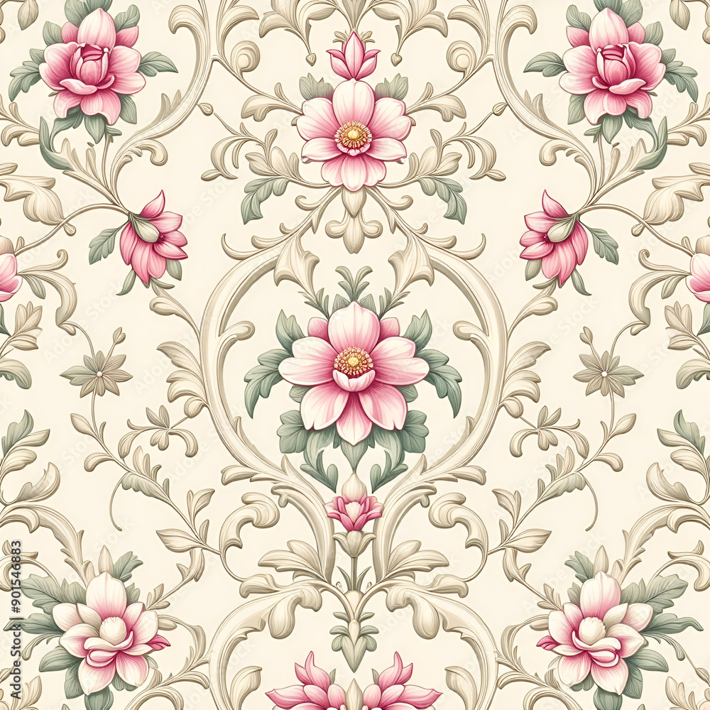Obraz premium seamless pattern with flowers