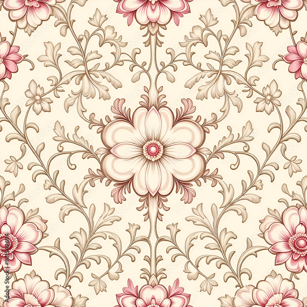 Obraz premium seamless pattern with flowers 