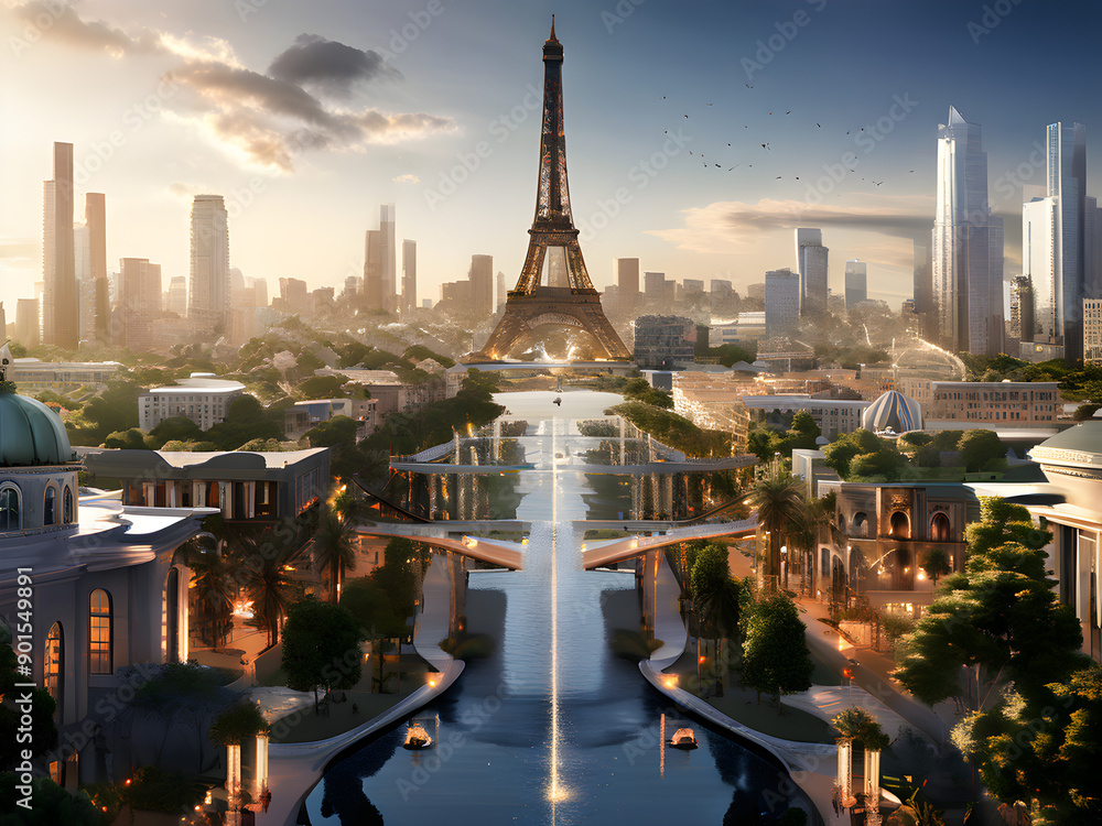 Obraz premium eiffel tower at night
