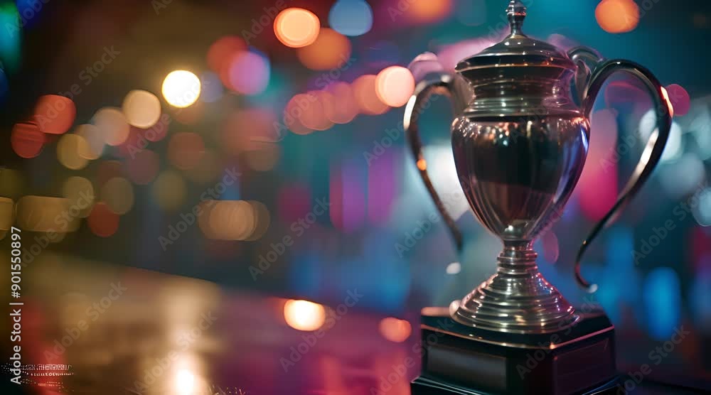 trophy award winning with bokeh background trophy award winning with bokeh background