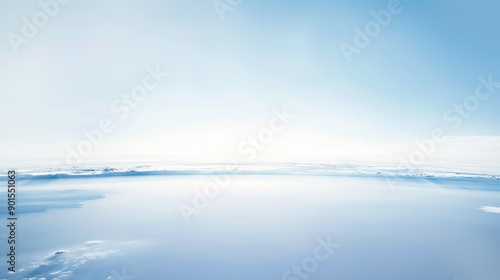 A minimalist blue horizon line across a white background, representing the boundary between sky and earth, with plenty of room for text and images above and below