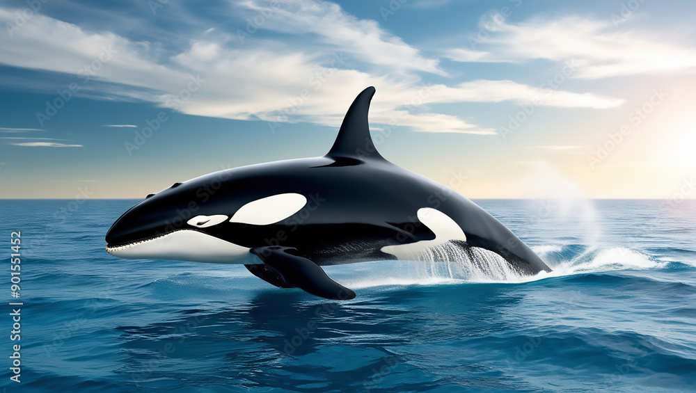 Fototapeta premium Majestic Orca in the Ocean