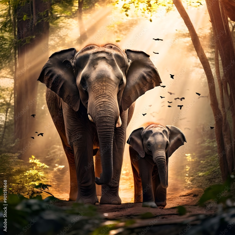 Fototapeta premium elephant in the park