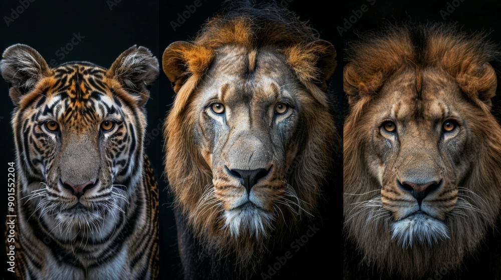 Fototapeta premium tiger wildlife endangered species, highlighting their beauty and the critical need for conservations