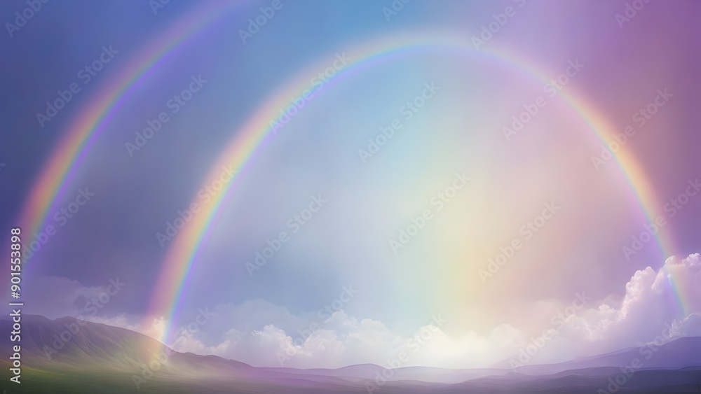 rainbow features a gradient transitioning from soft whites and pastels. rainbow features a gradient transitioning from soft whites and pastels.