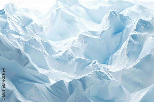 Wallpaper Mural Abstract low-poly mountain range in cool blue tones. This digital artwork depicts a serene, geometric landscape with sharp peaks and valleys. Torontodigital.ca