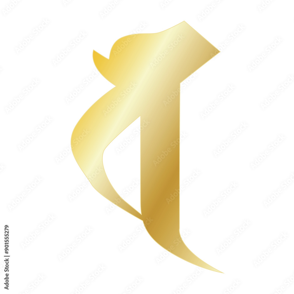 金色の梵字です。「ヴァ」と読みます。 金色の梵字です。「ヴァ」と読みます。