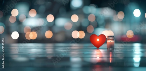 Red Heart in Hospital Corridor