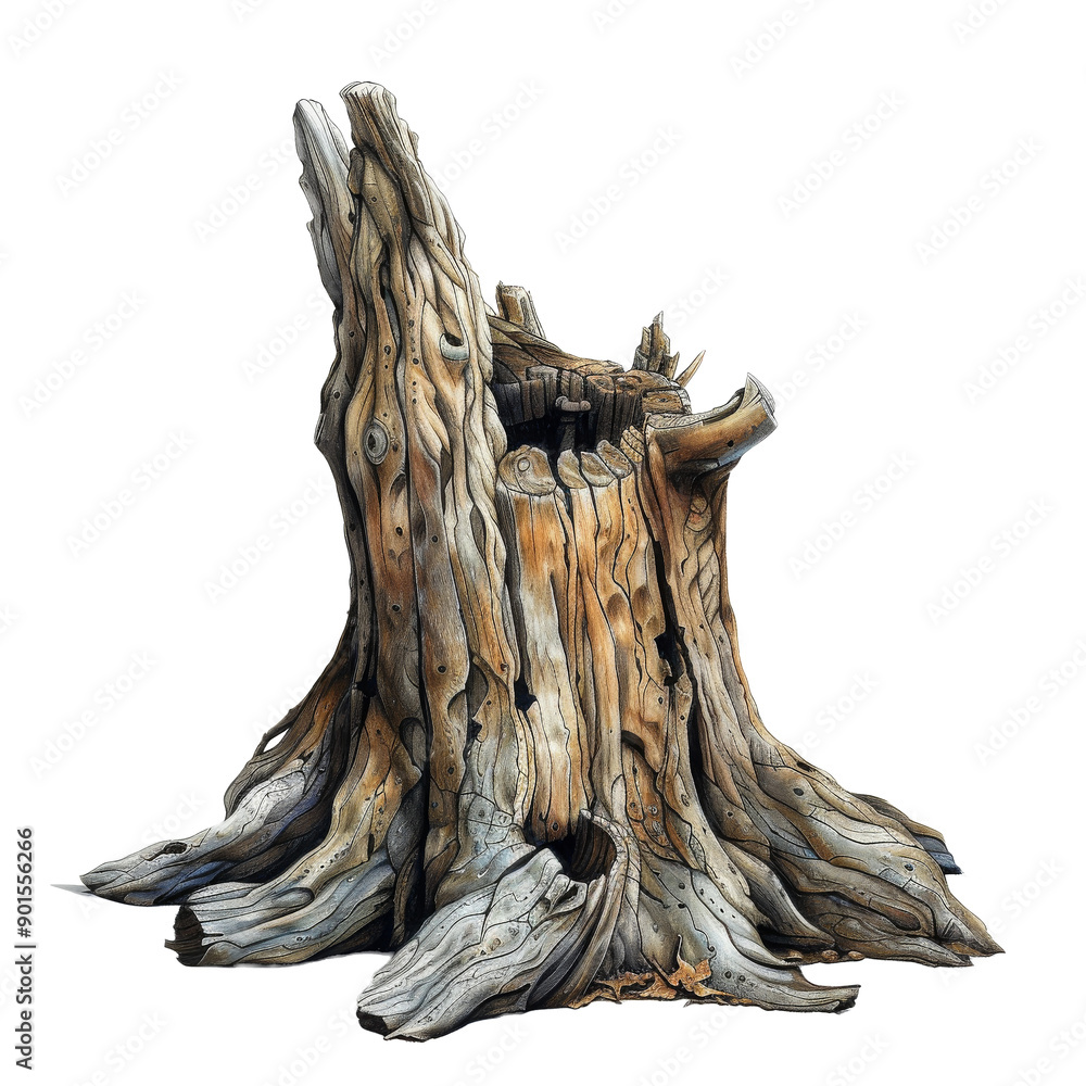 tree trunk on a white. tree trunk on a white.